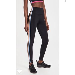 $124 Splits59 Gloria High Waist 7/8 Leggings Black/Jacinthe Size Small